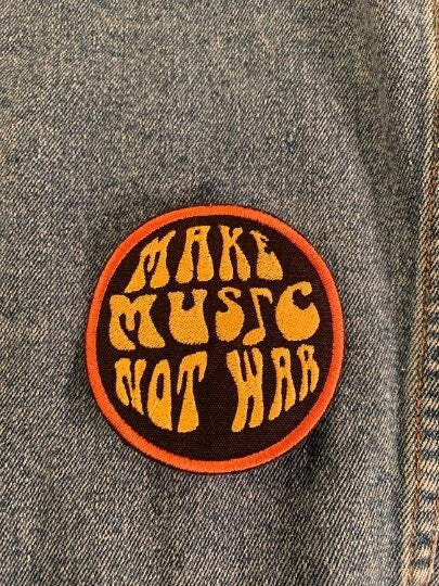 Make Music Not War Handmade tribute patch GVF