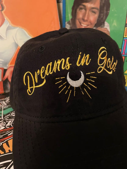 Dreams in Gold tribute hat handmade