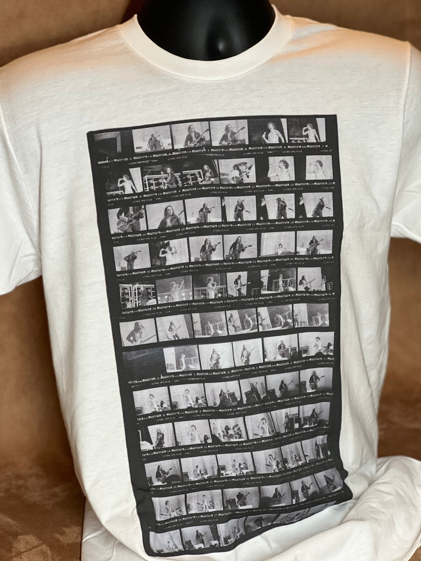 Greta Van Fleet Film Contact sheet tribute shirt on white 2022