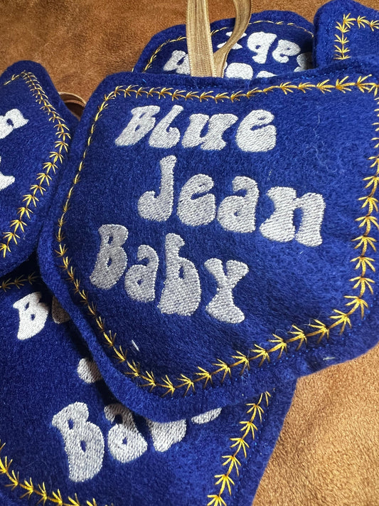 Blue Jean Baby tribute Ornament Handmade vintage style