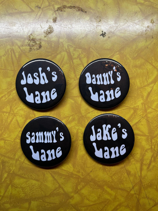 Greta Van Fleet Jake, Josh, Danny or Sammy Lane tribute buttons 2.25 inch 2023