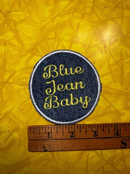 Blue Jean Baby Elton John Tribute patch handmade