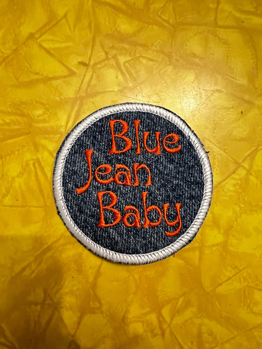 Blue Jean Baby Tribute patch elton john handmade