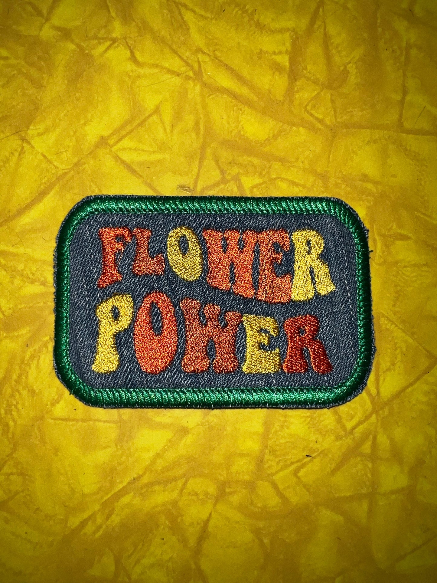 Flower Power Greta Van Fleet tribute patch on Denim handmade