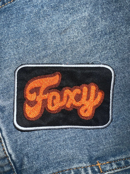 FOXY Patch 1970s 1980s inspired patch handmade