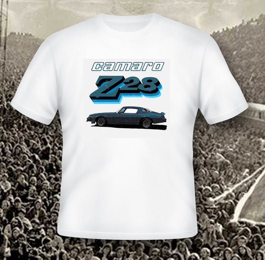 Camaro Z/28 f body tribute shirt white shirt 80s style